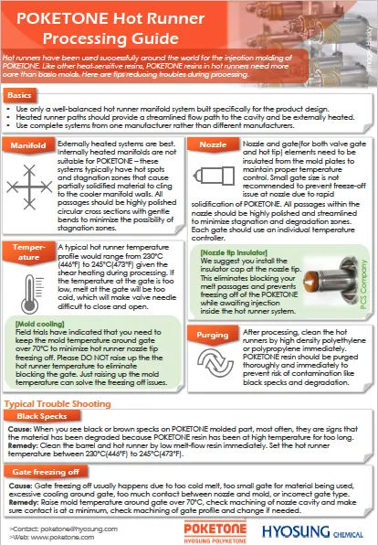 POKETONE injection Molding Guide Hot runner