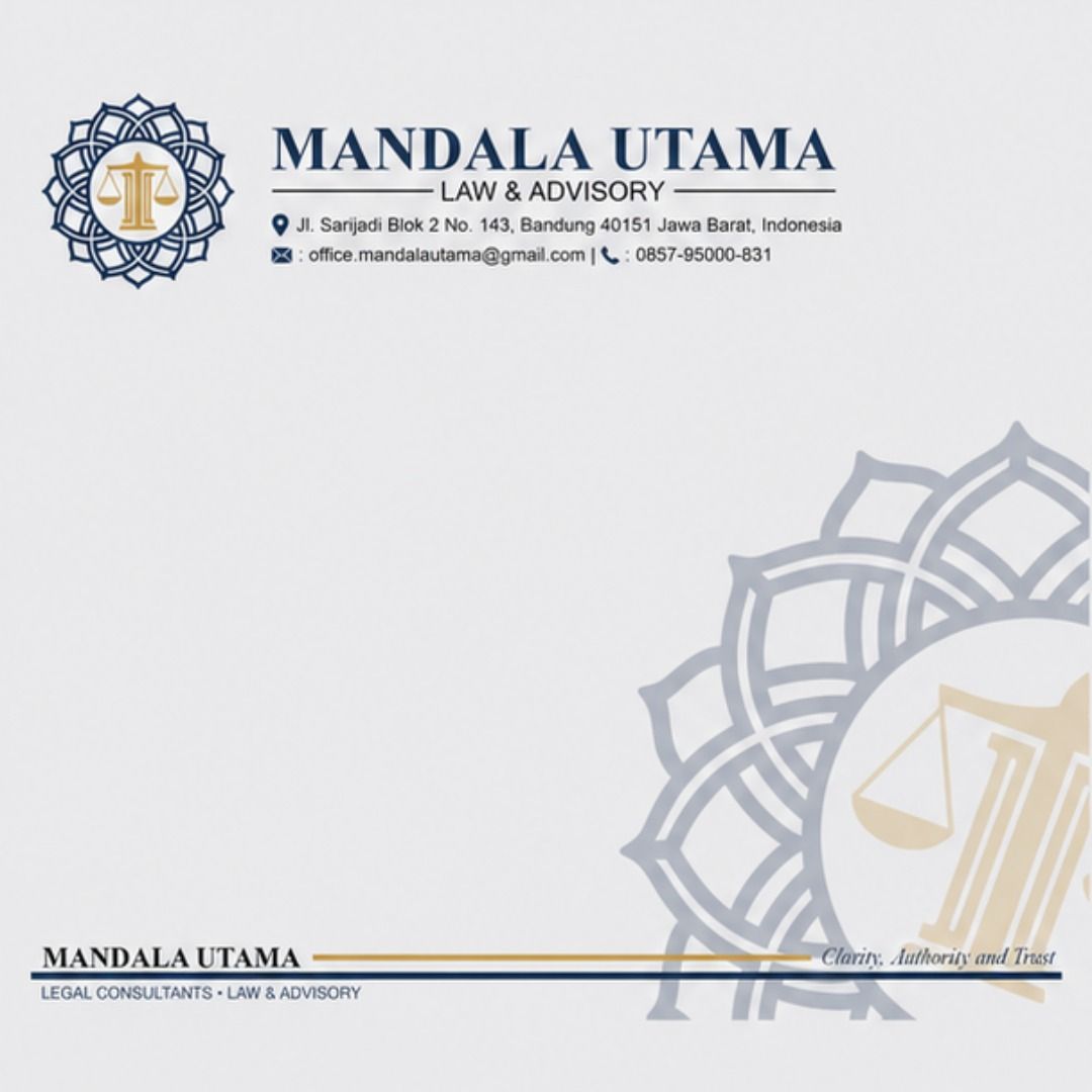 Desain Amplop Folio Mandala Utama Law & Advisory — Desain 2D