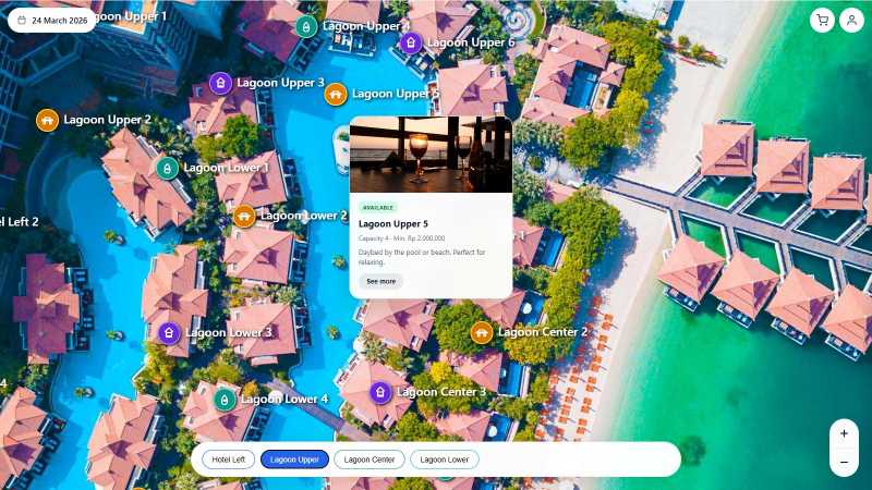 Popup detail lokasi booking desktop