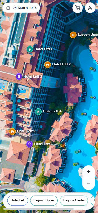 Tampilan mobile homepage booking