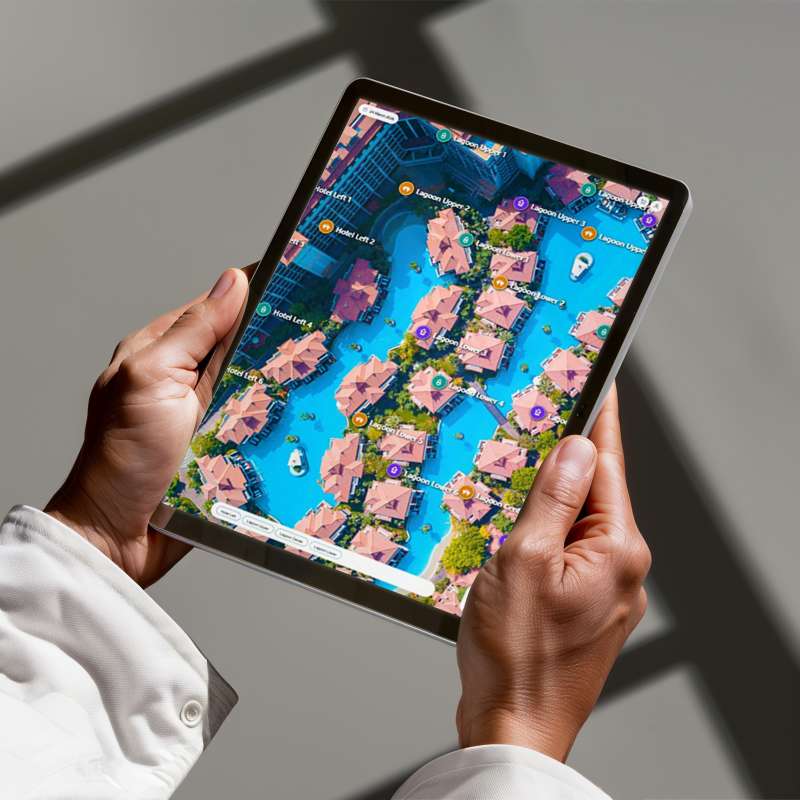 Mockup tablet homepage booking