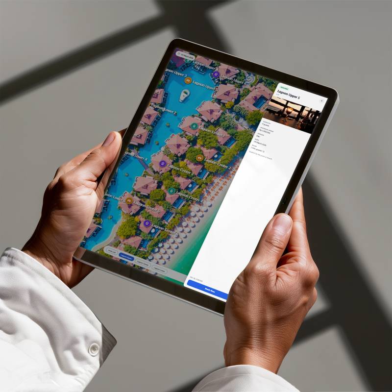 Mockup tablet popup booking