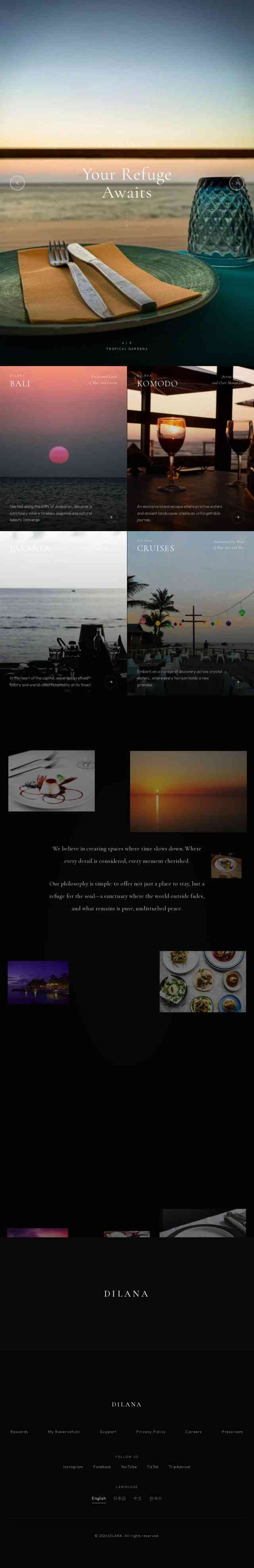 Tampilan tablet website Dilana responsif
