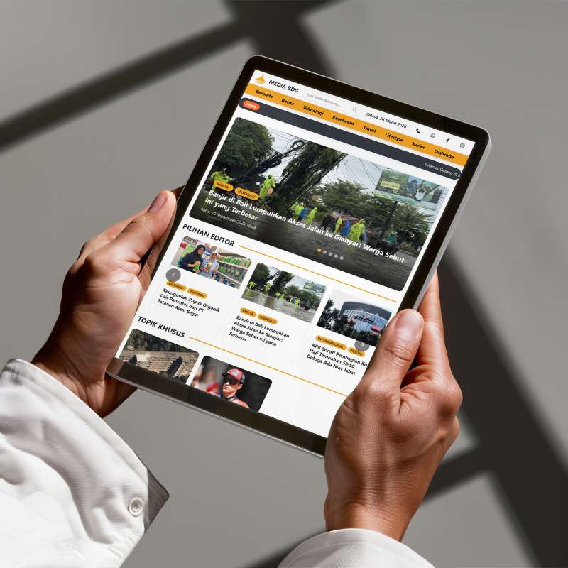 Tampilan tablet Mediabdg