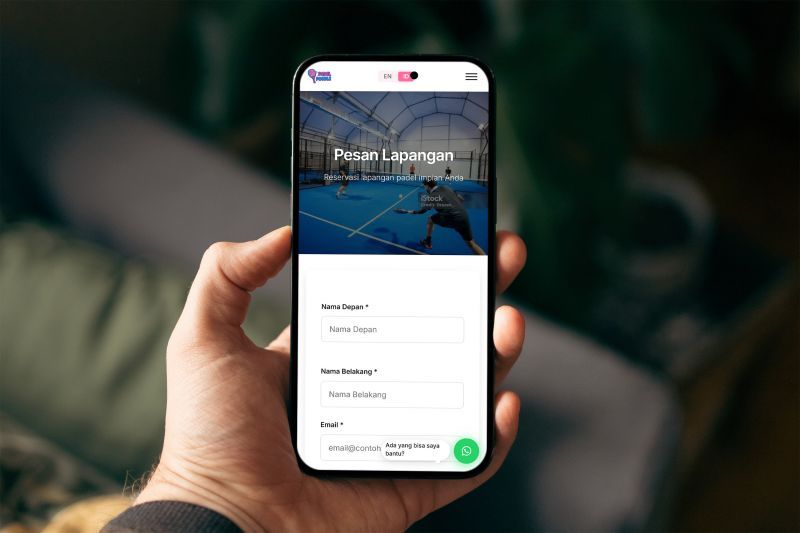 Booking lapangan melalui mobile