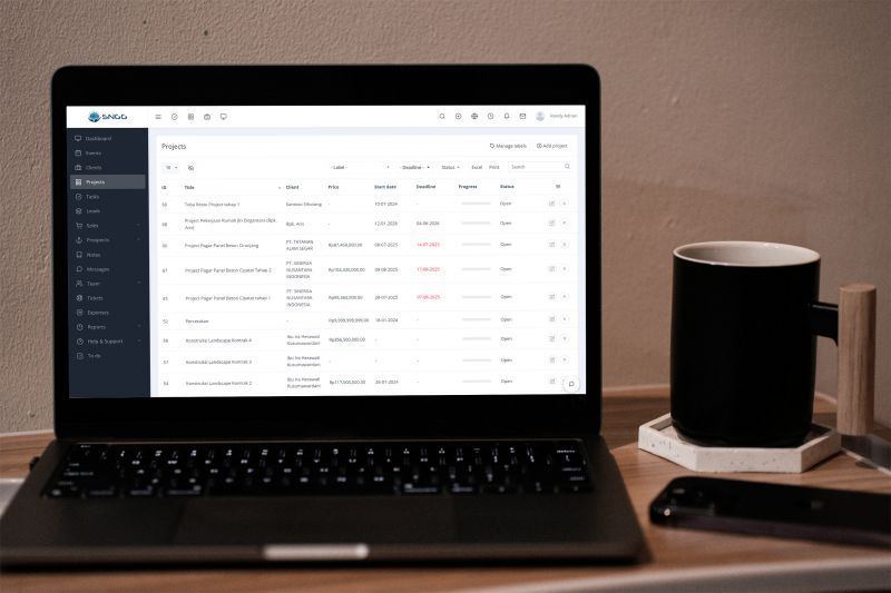 Manajemen proyek Project SNGG