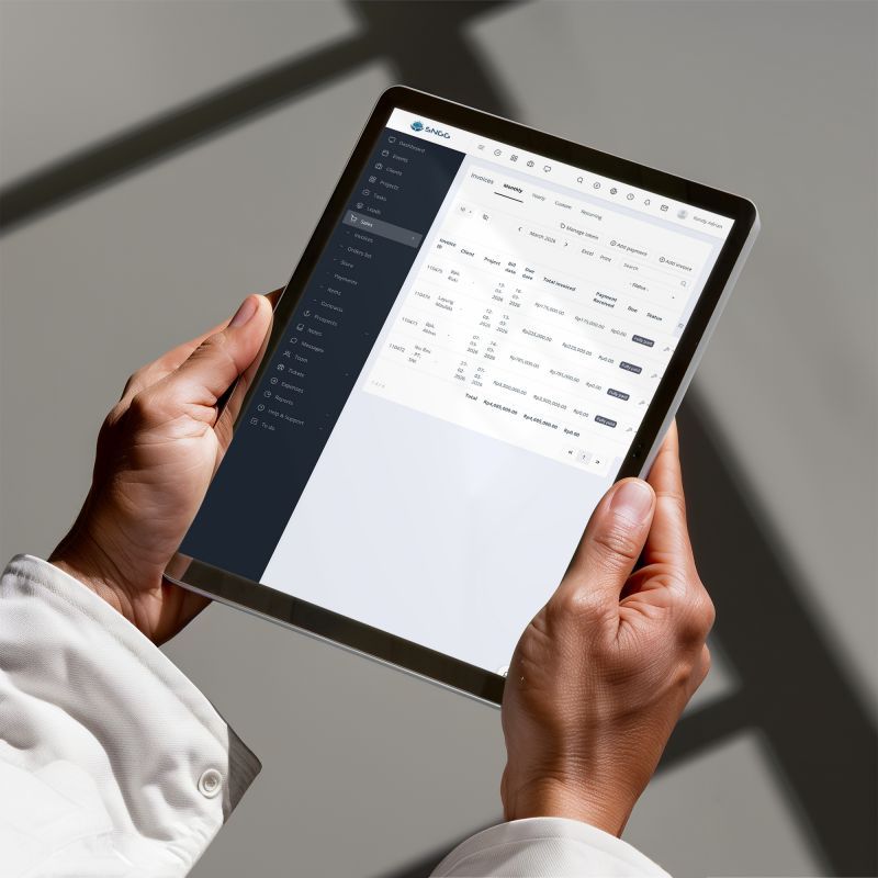 Halaman invoice dan penjualan