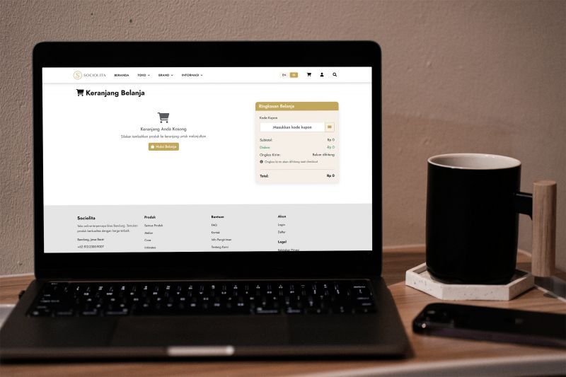 Keranjang belanja desktop Sociolita