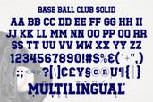 Baseball Club Solid Font Preview01