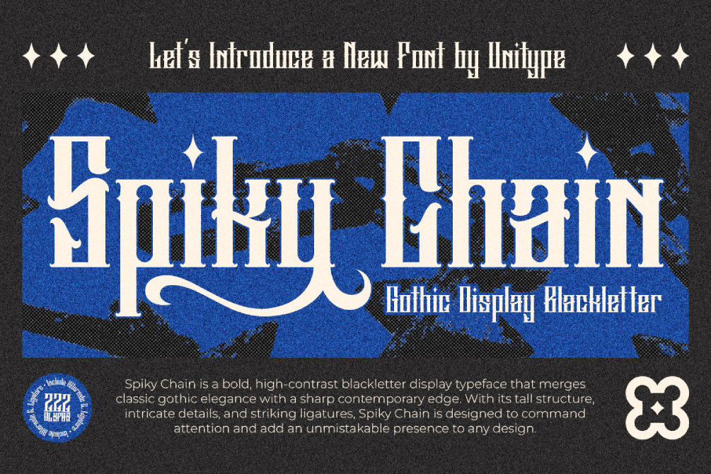 Spiky Chain Font 01
