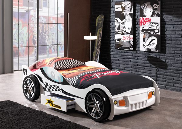 Cama Infantil Con Forma De Coche De Carreras