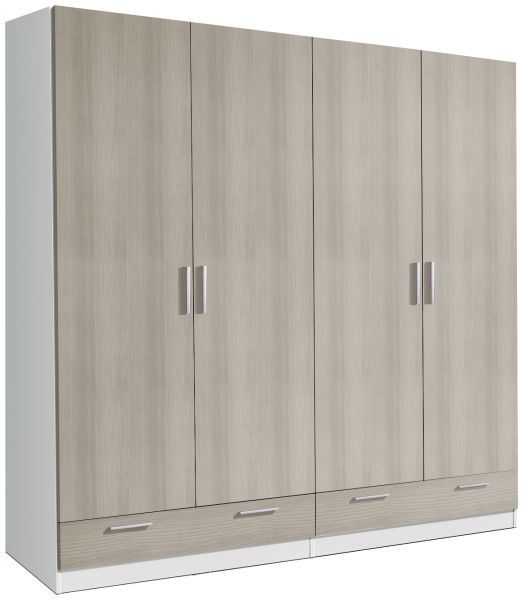 ARMARIO 4 PUERTAS Y 2 CAJONES ANCHO 195 CM - Naumuebles