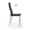 silla metalica modelo texas acabado cromo tapizado negro
