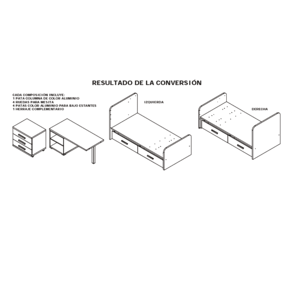 Cuna Convertible BBCUs Kit