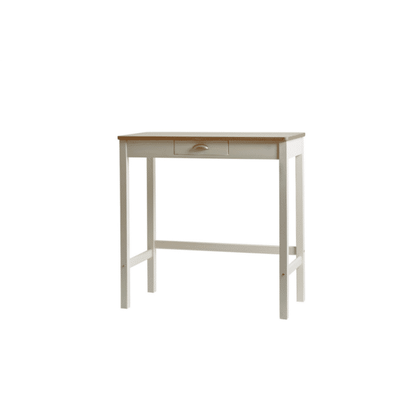 Mesa alta para cocina con 2 taburetes acabado blanco roble 