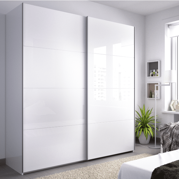 Armario dos puertas en acabado color blanco 60 cm(ancho) 180 cm(altura)  35.6 cm(fondo)