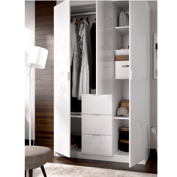 Mueble Armario 3 Puertas 3 Contenedores 