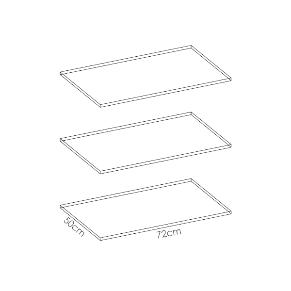 Pack de Estantes para Interior de Mueble Armario 150 Modelo Slide