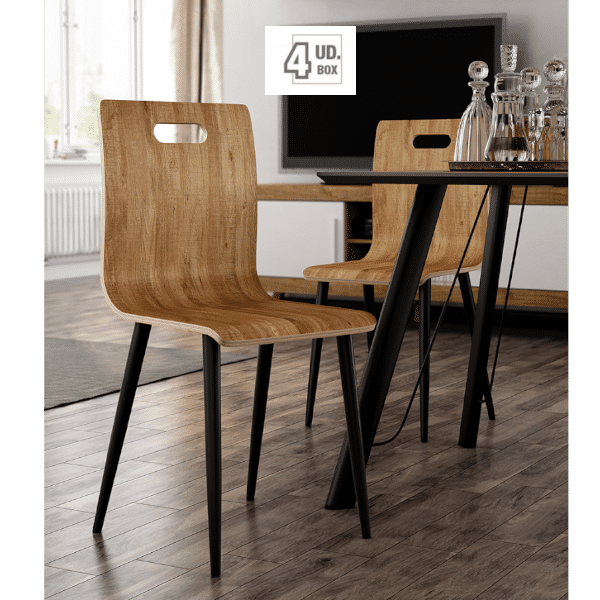 ✓ Moderna silla de comedor-salón en Huelva  Muebles Valencia ® Unidades 2  sillas Tela Lido 1 HuertasFurniture Acabado Tinte b500 HuertasFurniture