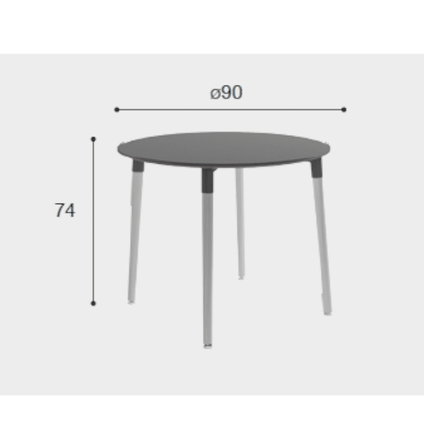 Mesa Redonda Blanca D/90 (40050)