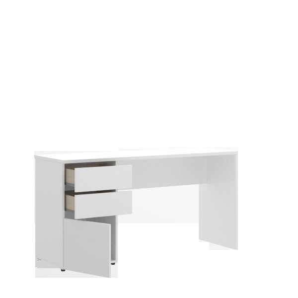 Mesa escritorio Shiro reversible blanco brillo 