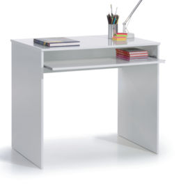 Mesa escritorio ROX tablero de partículas melaminizado color  blanco/natural, grafito/natural o blanco 92x139x75 cm / 51x200-230x -  Centro Mueble Online