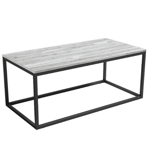 mesa centro Pacífico rectangular acabado artic