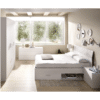 Dormitorio Gia blanco combinado cemento