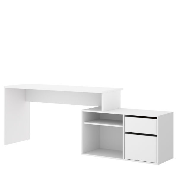 Escritorio 160 Bertolini - Pino Con Blanco - VIRTUAL MUEBLES