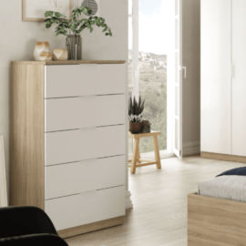 Mueble Cómoda 5 Cajones Ethna 