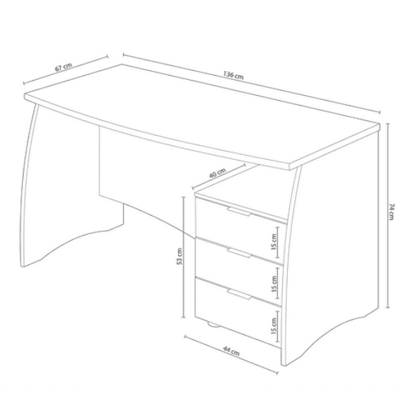 MESA DESPACHO CON BUC ARGON