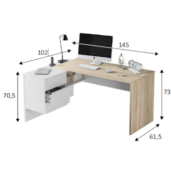 Habitdesign 0F4655A - Mesa office, mesa despacho ordenador modelo