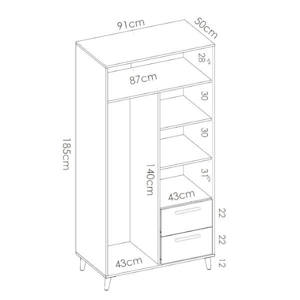 Armario juvenil - BOREAL