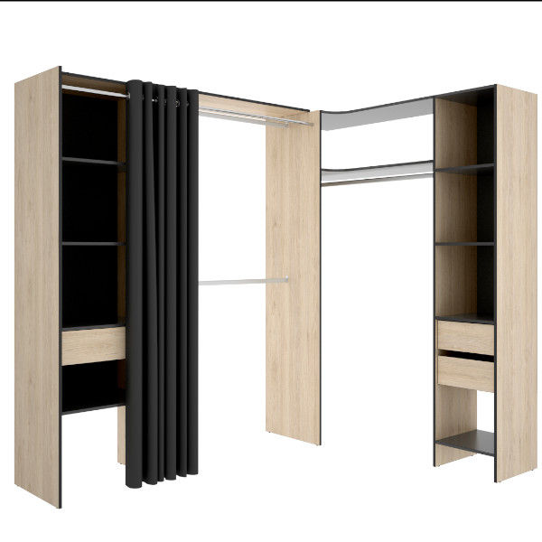 Mueble vestidor rinconero Dorian de 226 cm