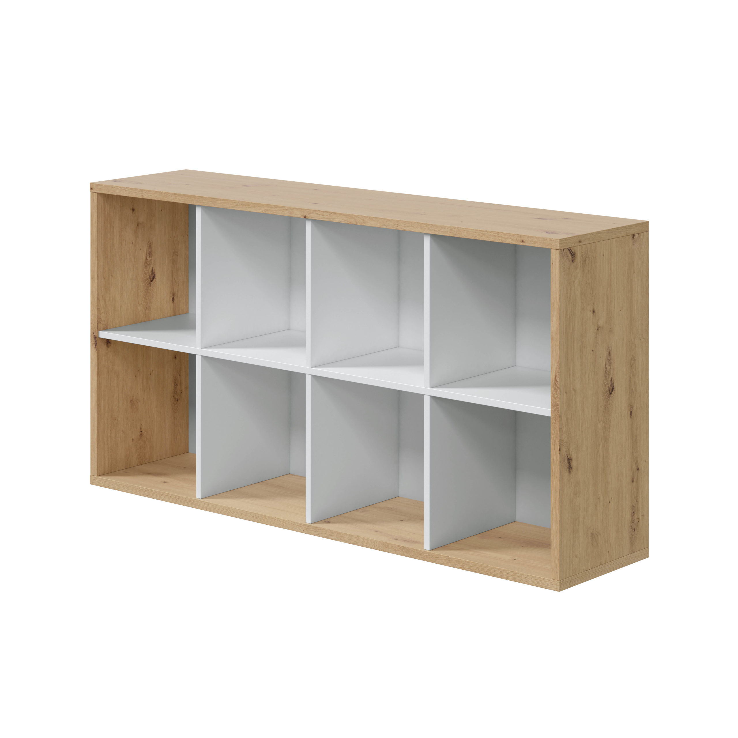 Estantería cubos 2x2 en kit color roble o blanco brillo