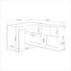 Medidas Mesa escritorio-estantería modelo Duo solución horizontal