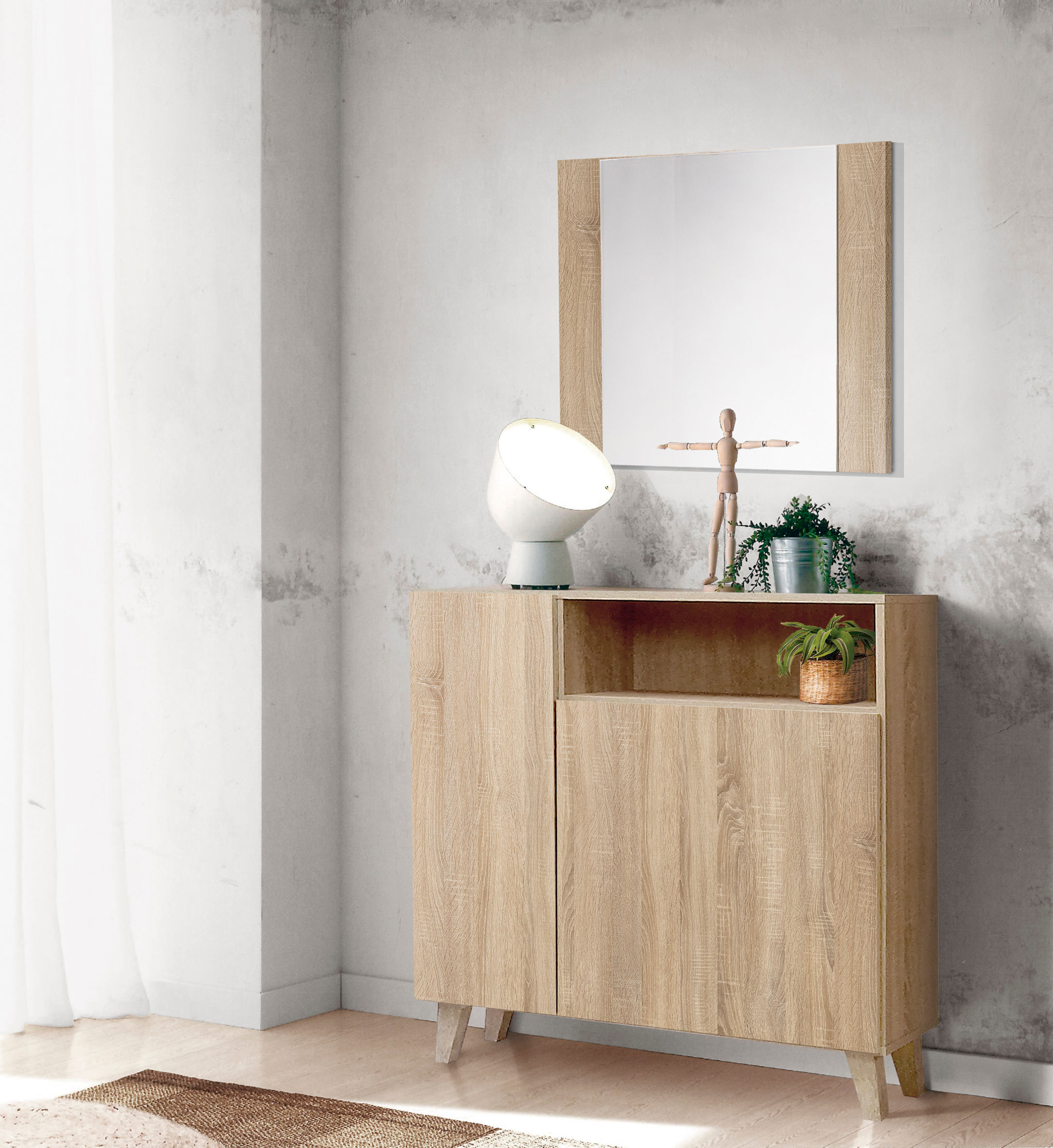 Mueble Recibidor Cambrian y Espejos 