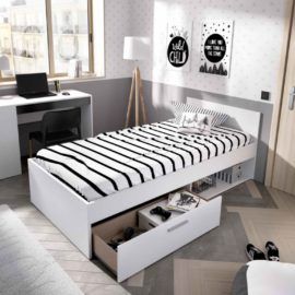 Cama con 4 cajones de 150x190 acabado Blanco Brillo ❤️ 165,00€