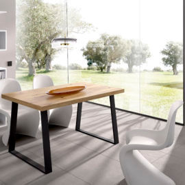 DEKIT GRUPO RIMOBEL Duna Mesa de Comedor Redonda Extensible, Melamina,  Nordic, 77x110-158 cm