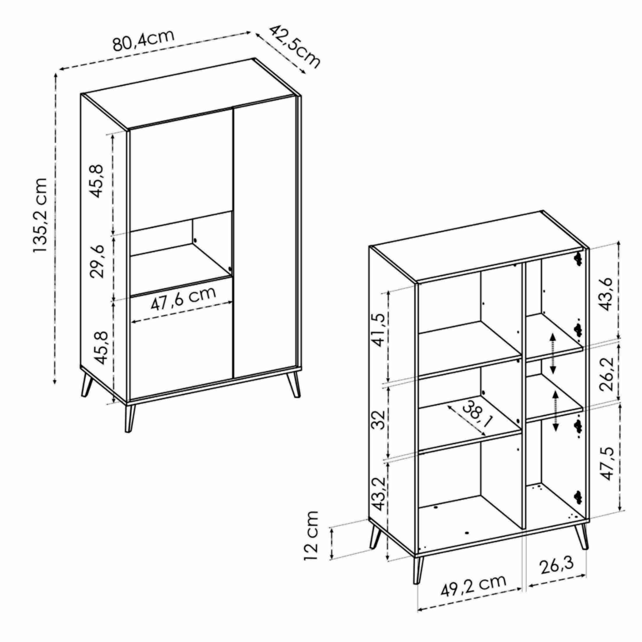 Mueble aparador Ness nordic 3 puertas 