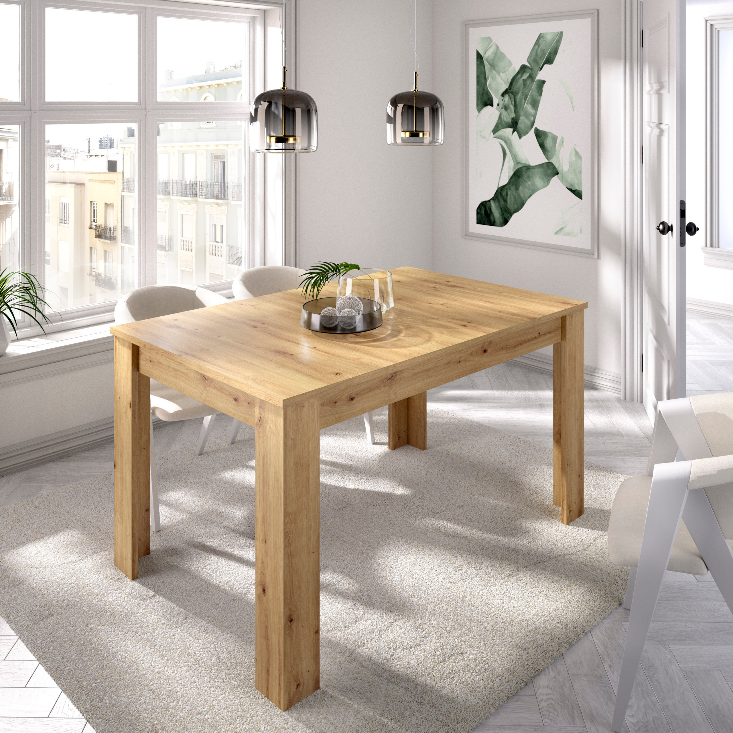 MESA COMEDOR EXTENSIBLE RECTANGULAR - MUEBLES MI HOGAR