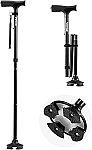 Vevor Folding Walking Cane w/ Adjustable Height & Pivoting Base