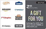 $50 Zift Zillions eGift Card (Amazon, Lowe's, Staples & More)