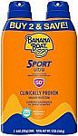 2-Ct 6oz Banana Boat Sport Ultra SPF 50 Sunscreen Spray
