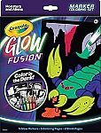 Crayola Glow Fusion, Glow in The Dark Coloring Set with Markers, Alien & Monster Coloring Pages
