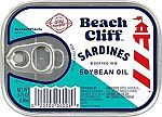 3.75 Oz Beach Cliff Wild Caught Sardines in Soybean Oil