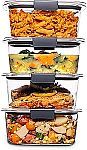 Rubbermaid Brilliance BPA Free Airtight Food Storage Containers with Lids, Set of 4