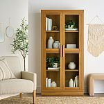 72" Better Homes & Gardens Ezra Glass Door Storage Cabinet