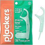 36 Count Plackers Micro Line Dental Floss Picks, Fold-Out FlipPick