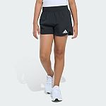 adidas Girls' Elastic Waistband Woven Shorts